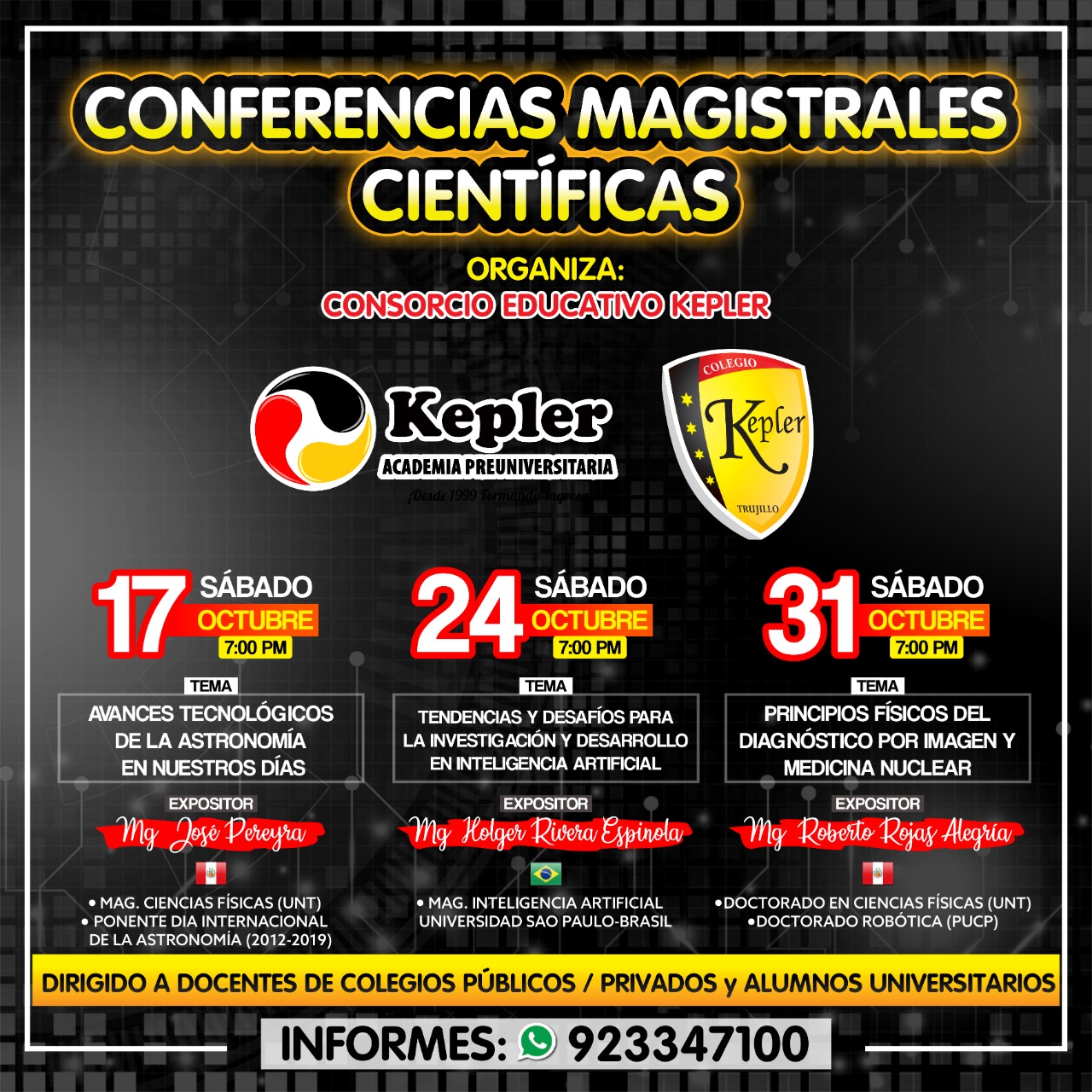 CONFERENCIAS MAGISTRALES CIENTIFICAS